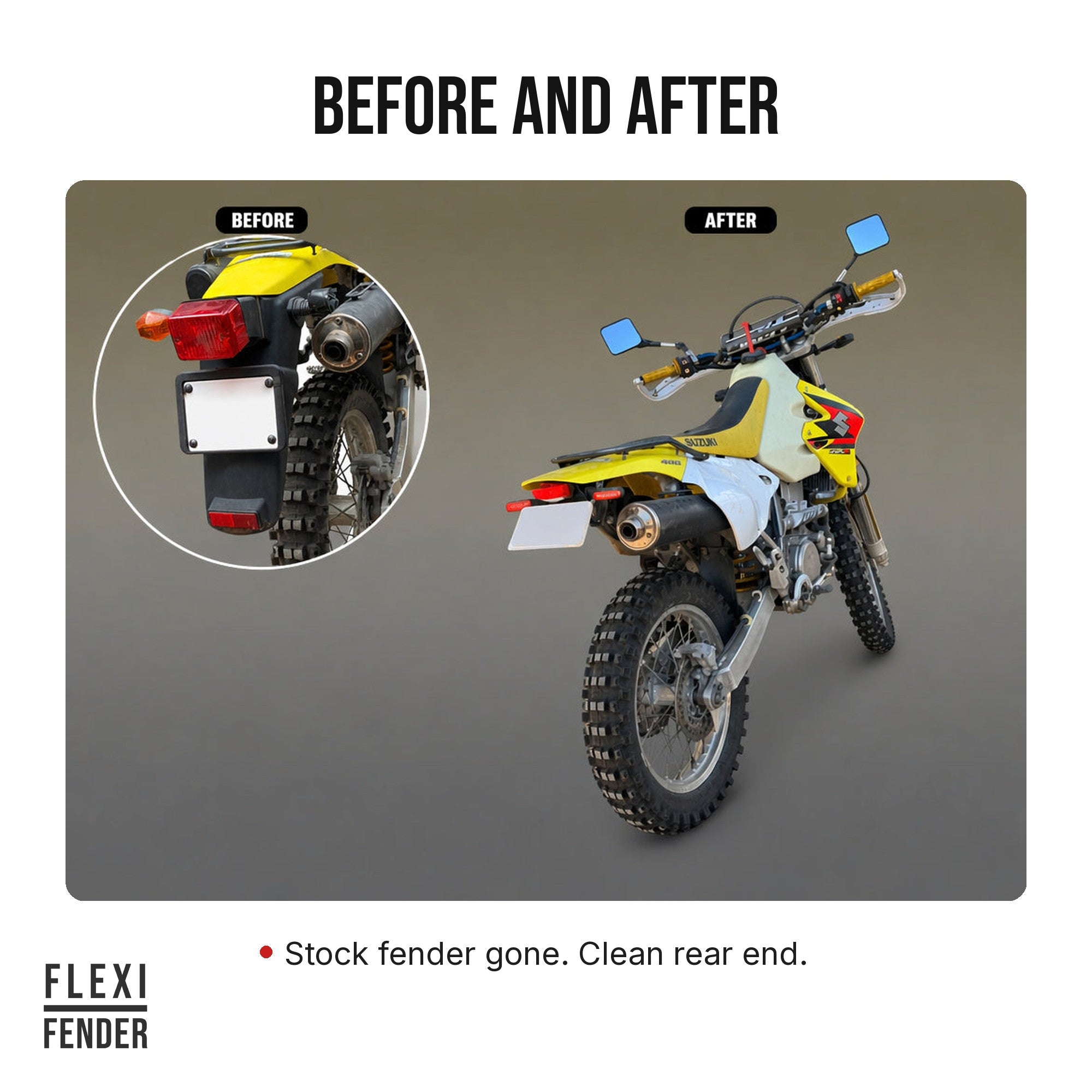 DR-Z400 Tail Tidy & Fender Eliminator by Flexi Fender