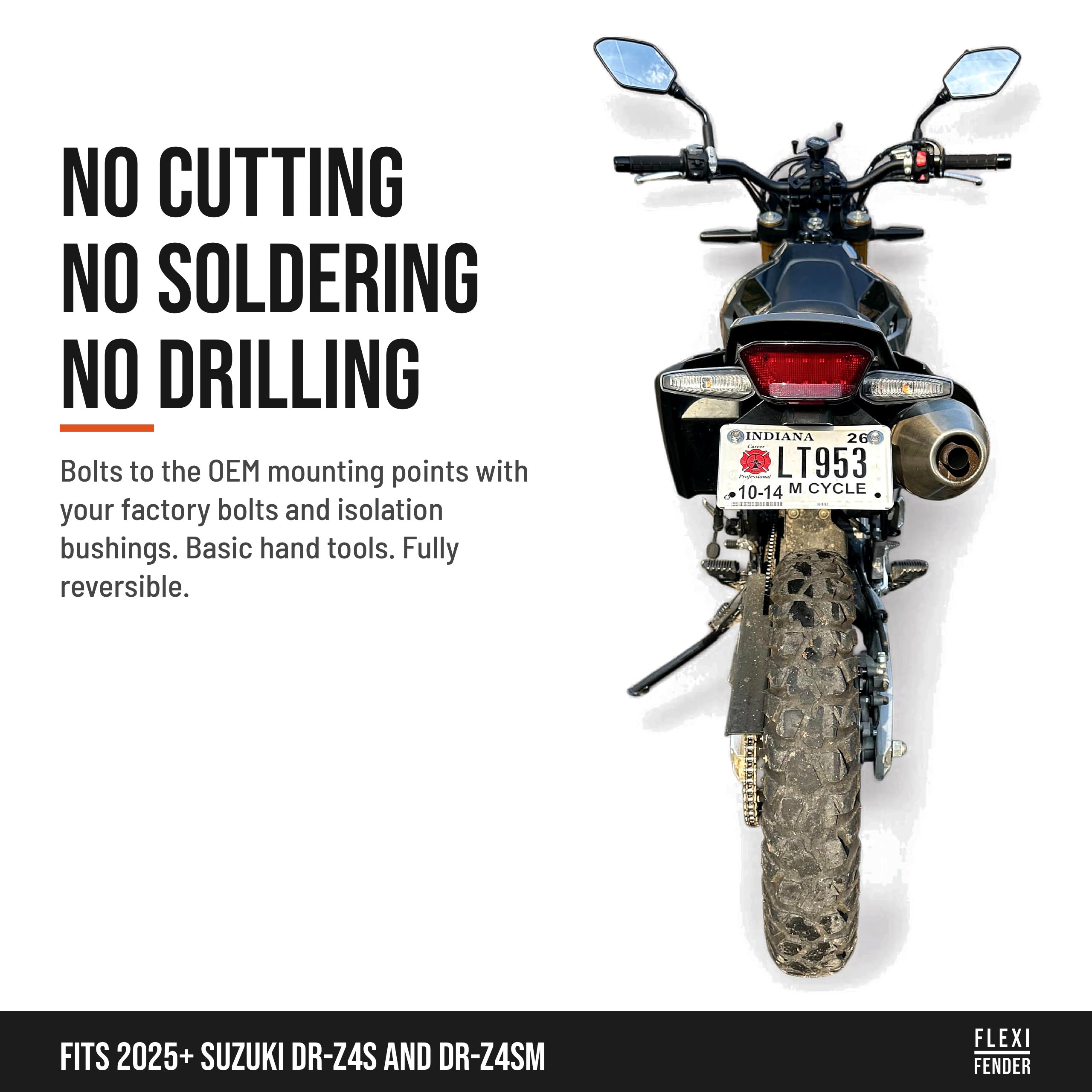 DR-Z4S Tail Tidy & Fender Eliminator by Flexi Fender