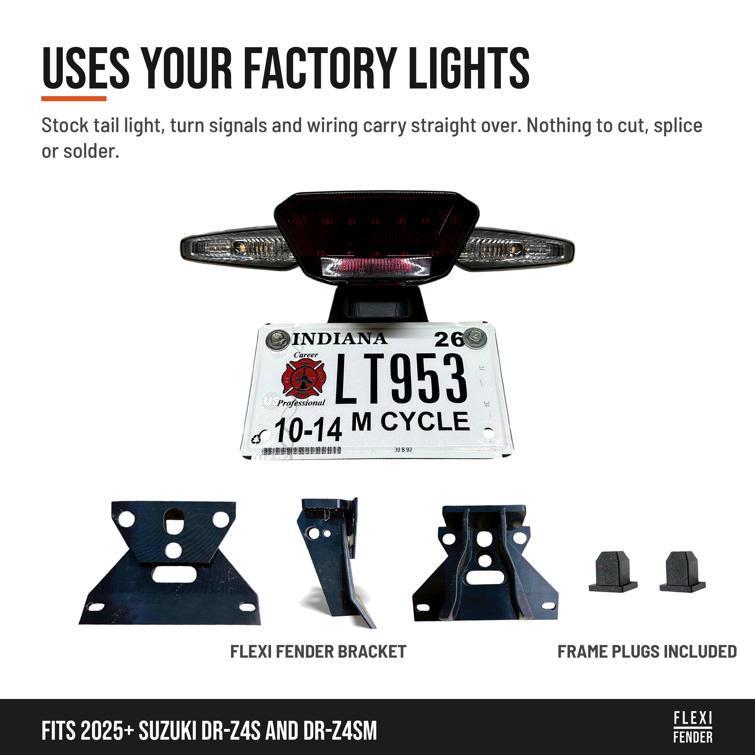 DR-Z4S Tail Tidy & Fender Eliminator by Flexi Fender