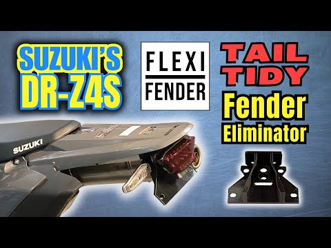 Rider install and ride video: Flexi Fender DR-Z4S tail tidy on a Suzuki DR-Z4S, by Skitch on Wheels